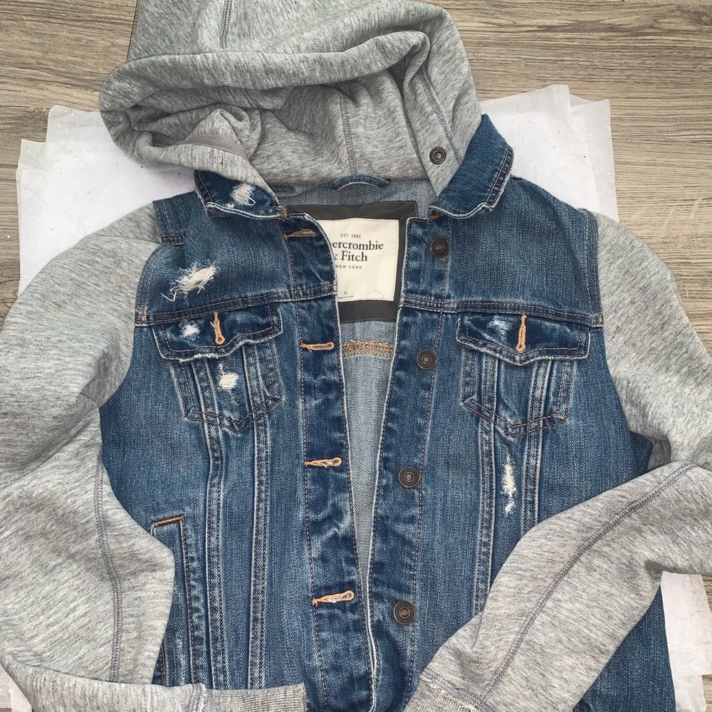Abercrombie & Fitch Distressed Jean Jacket